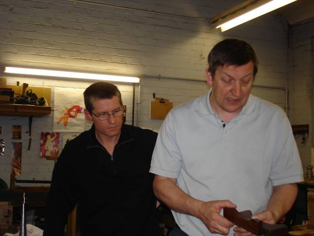 Terry watches David curving the tongue